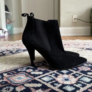 Christian Dior CD Suede Ankle Booties Black 37.5